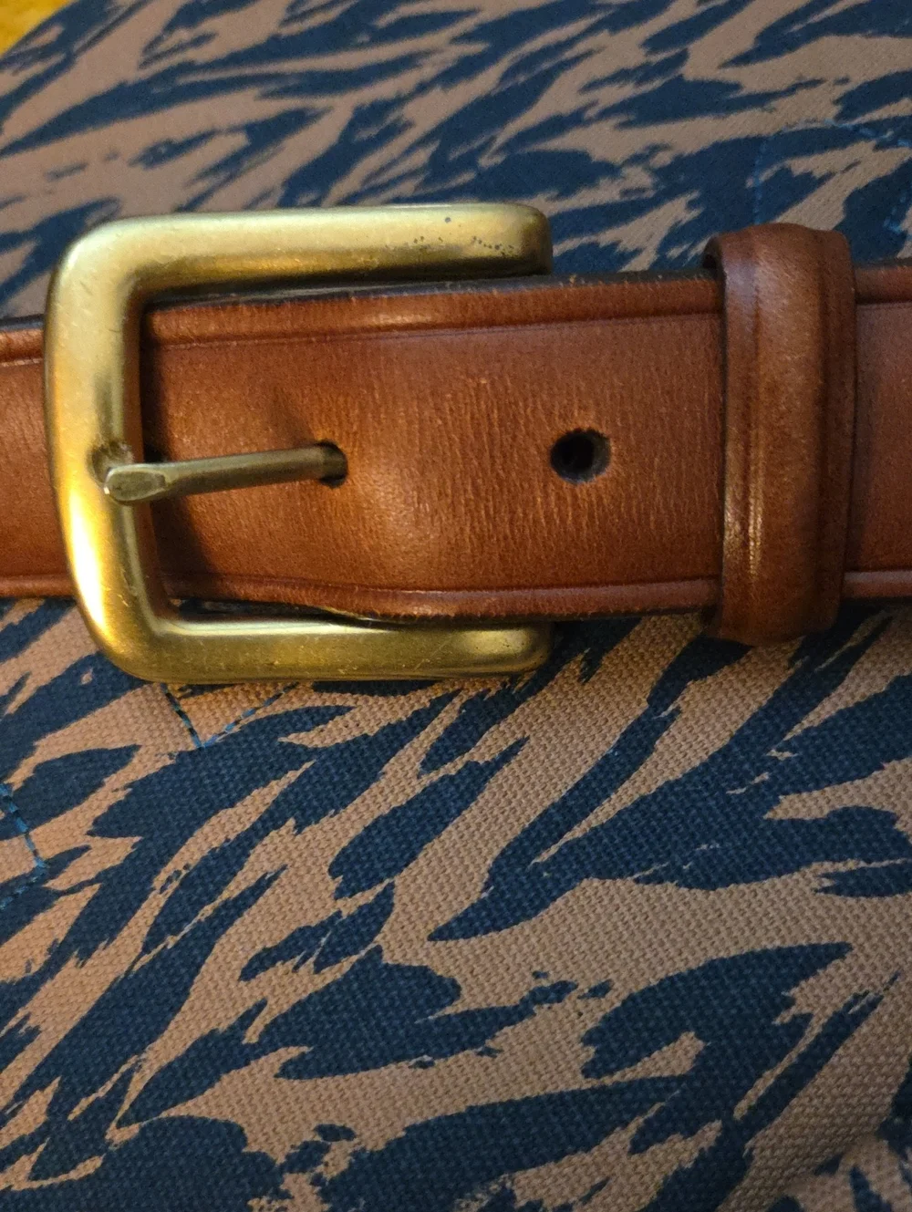 Vintage Lauren Ralph Lauren Wide Whipstitched Leather Belt